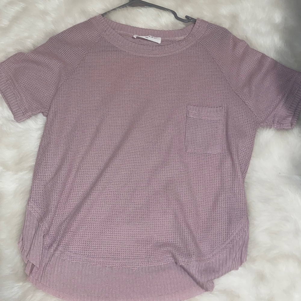 american threads waffle knit tee